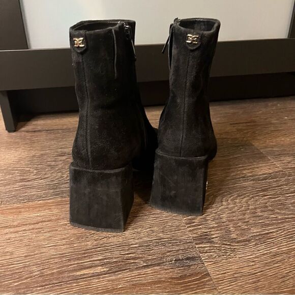 SAM EDELMAN DARUBY BOOTIE IN BLACK SUEDE - Picture 9 of 14